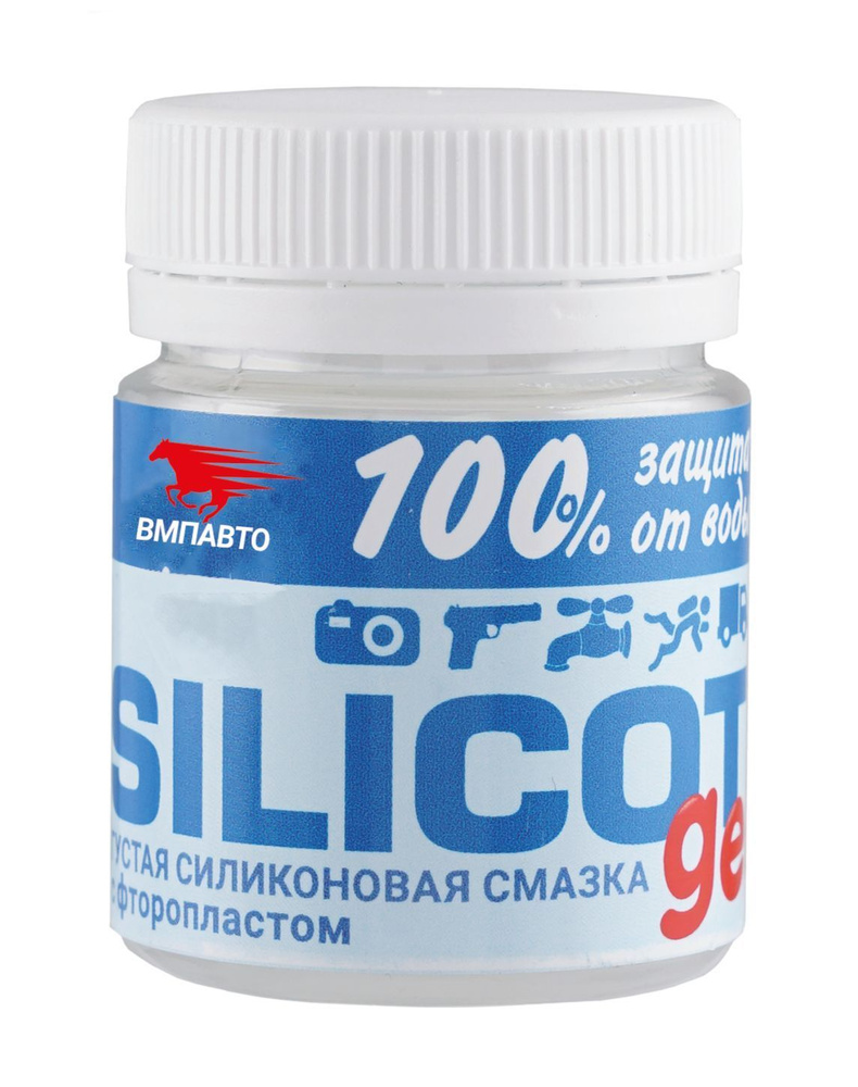 Смазка силиконовая с фторопластом Silicot Gel, 40гр.